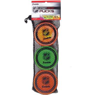 Franklin Sports NHL Street Hockey Pucks - No Bounce Indoor + Outdoor Street + Roller Hockey Puck - Officiel st?rrelse til spil - 3 Pack