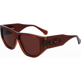Ferragamo Unisex SF1077S 232 Solbriller Bio-injekt Brun Brun Firkantet Fotokromatisk