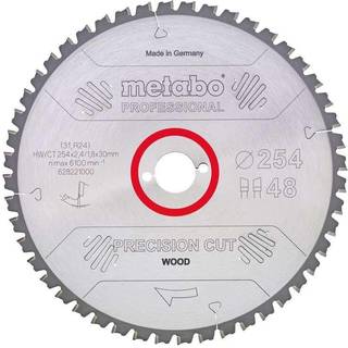 Metabo 4007430176813 - 628043000 Rundsavklinge precision cut wood, kvaliltet professional, til semistationære rundsav