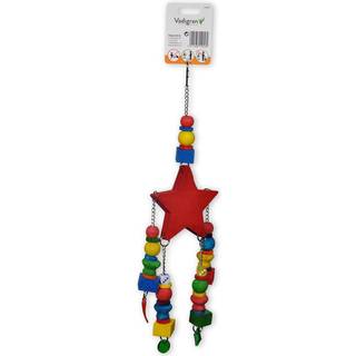 VADIGRAN Bird Toy Red Star multi color 40cm