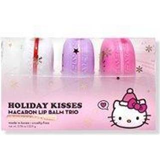 CR? Me Shop X Hello Kitty Holiday Kisses Lip Balm Trio - Moisturizing Lip Balm til tørre læber E -vitamin og Shea Butter Stocking Stuffers (Straw