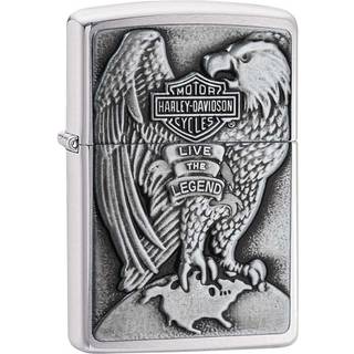 200HD.H231 - Zippo HD børstet krom lettere lavet i USA Eagle