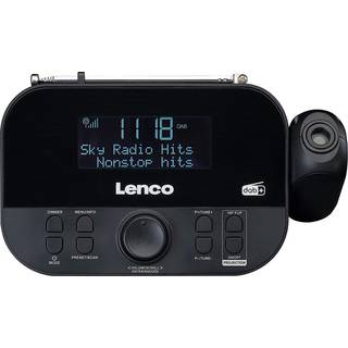 Lenco CR-615BK FM/DAB+ clockradio med tidsprojektion, sort | PRIS-MATCH