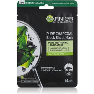 Garnier Skin Naturals Pure Charcoal Sort sheetmaske med tangekstrakt 28 g - 28 g
