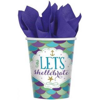 AMSCAN 581975 CUPS | Mermaid Wishes Collection | 9 oz | 8 pcs | F?dselsdag