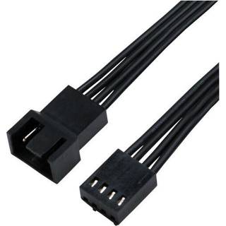 Eletra Pwm Fan 4Pin 50Cm Forlængerkabel, sort ➞ På lager - klar til levering
