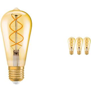 Fordelspakke 4x Ledvance Vintage 1906 LED E27 Pære guld 4W 300lm - 820 ekstra varm hvid | dæmpbar - erstatter 25W