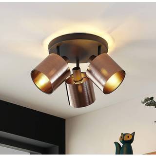 Lindby Joudy loftlampe, 3 lyskilder, mørk bronze