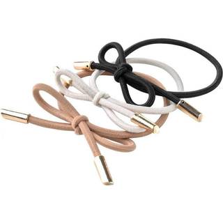 Corinne Hair Tie Bow Metal Plain 3-Pack Mix 3pcs
