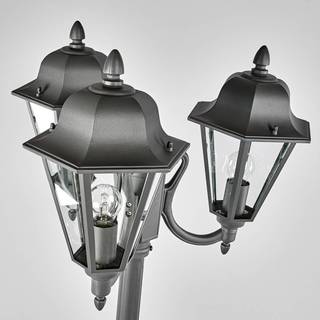 Lindby udendørslampe Edana, 212 cm, 3 lyskilder, antracit, E27, IP44