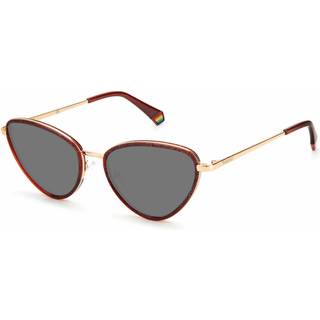 Polaroid PLD 6148/S/X Polarized LHF/M9 55 Solbriller Kvinder Guld - Burgundy Glitter Gold - 55mm