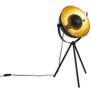 Bordlampe sort med guld 63,3 cm stativ justerbar - Magnax