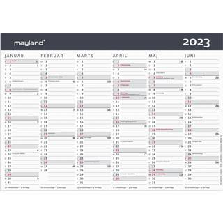 Mayland A5 kontorkalender moderne 2023