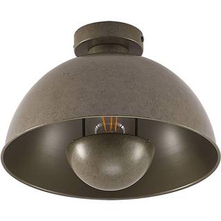 Lindby loftslampe Lya, Ø 31 cm, mørkegrå, metal