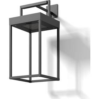 Lucande LED-solcellelampe Lynzy, 38 cm, sort, metal, IP65