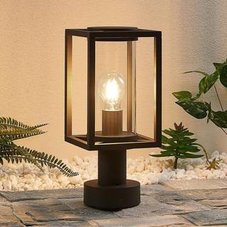 Lucande Ferda sokkellampe, 37 cm, antracit, IP44