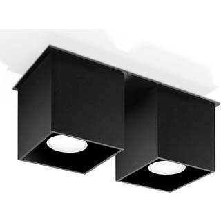 Loftslampe QUAD 2 sort
