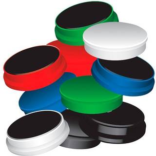 Q-connect magneter i flere farver 35 mm 10 stk