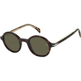 DAVID BECKHAM Mand DB 1043/S 086/O7 Solbriller Acetat Dark Havana Grøn Rund Antiblænding