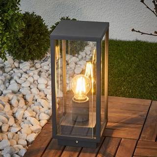 Lucande Annalea sokkellampe, 35 cm, antracit, IP54