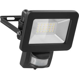 Goobay LED udendørs projektør, 20 W, med bevægelsesdetektor med 1700 lm, neutralt hvidt lys (4000 K), PIR-sensor med ON/OFF-funktion og M16 kabelforskruning, egnet til udendørs brug (IP44)