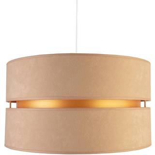 Hængelampe Duo, beige/guld, Ø40cm, 1 lyskilde