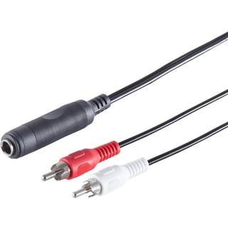 Jack stereo hun / 2 x Phono han - 0.2 m.