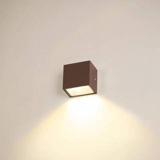 SLV Sitra Single LED udendørs-væglampe ned, rust