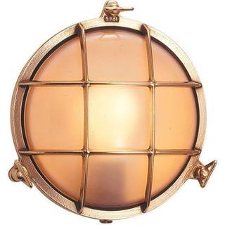 Skotlampe Foresti, Ø190 mm, 12 / 24 / 220 V, messing, med klart glas
