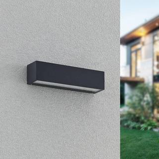 Arcchio LED-væglampe Lengo, 25 cm, antracit, ned, CCT