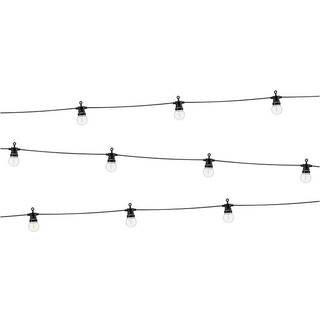 Retro LED Lyskæde Sort – 5m med EU Stik og Blød 2200K Lysfarve, Ideel til Indendørs og Udendørs