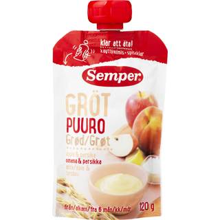 Semper Grød med æble, fersken & banan fra 6 mdr. - 120 g