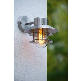 Lucide Zico Udendørsvæglampe Satin/Krom