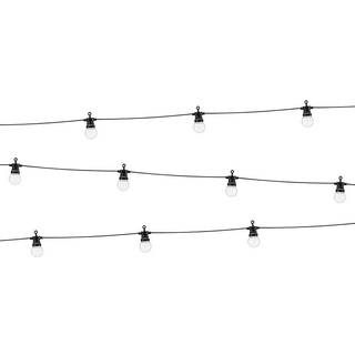Retro LED Lyskæde Sort – 5m med EU Stik, Klar 6600K Hvid Lysfarve, Perfekt til Indendørs og Udendørs
