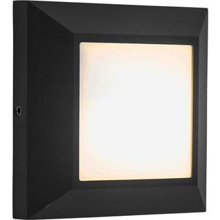 LUTEC HELENA firkantet udendørs LED væglampe, 10,1 x 10,1 cm, IP54, 3000K, sort