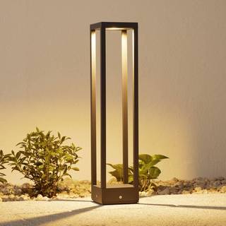 Lucande Carlota LED-vejlampe, antracit, 65 cm, metal