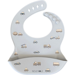 Silicone bib - little wheels