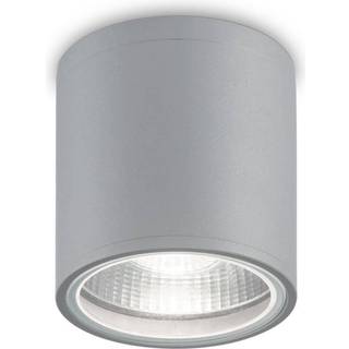 Ideallux Ideal Lux loftlampe Gun, grå, aluminium, IP44, GU10 dæmpbar, Aluminium/grå/zink, Badeværelse, Aluminium