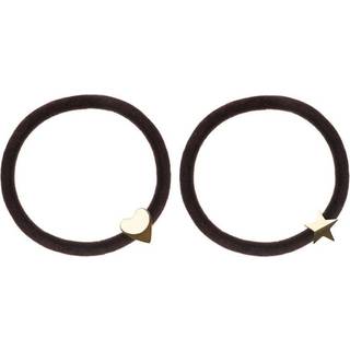 Dark 2 pk Velvet Hair Tie Chocolate Brown - pcs 1