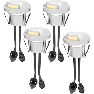 Llitt Allan Steplight kit 4-pack inkl strömadapter 12V 3000K 5lm IP67