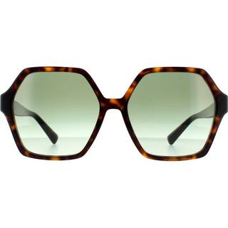 Valentino Kvinde VA4088 30028E Outlet solbriller Plast Brun Grøn Geometrisk Skygge