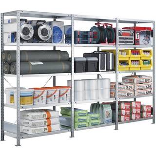 Startsektion Boltless lagerreol, rygkryds 2000x750x400 250 kg/hylde
