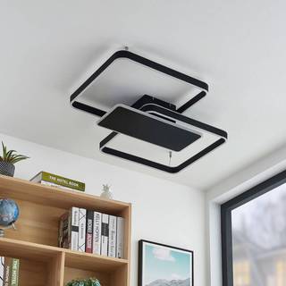 Lucande Kadira LED-loftlampe, 80 cm, sort