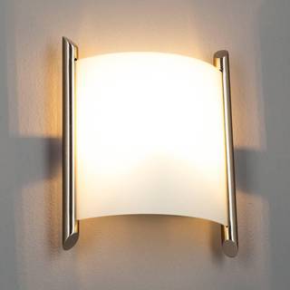 Lindby væglampe Filippa, 20 cm, nikkel, glas, E27