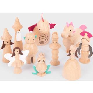 Eventyrkarakterer - Træfigurer, 10 stk