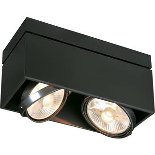 Kardamod loftlampe, sort, stål, længde 31,5 cm, 2 lyskilder.