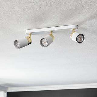 Loftspot Rondo hvid/guld, 3 lyskilder
