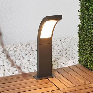 Lucande LED-sokkellampe Juvia, 40 cm, antracit, IP54