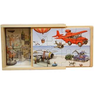 Jan Lööf Flygmaskiner 4 træpuslespil i trææske