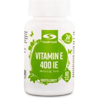 Healthwell Vitamiini E 400 IE, 60 kapsler
